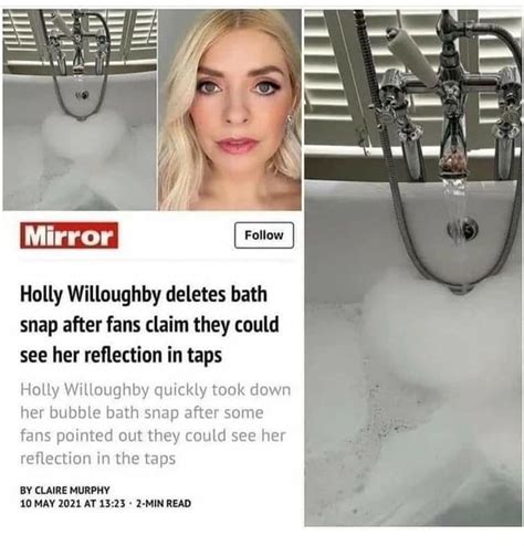 her reflection holly willoughby bath picture|Holly Willoughby quickly deletes bathtub pic after fans。